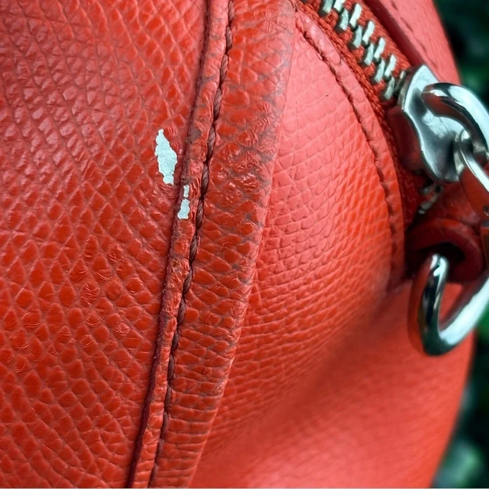 COACH MINI BENNETT SATCHEL FEATURING ORANGE PEBBLES LEATHER